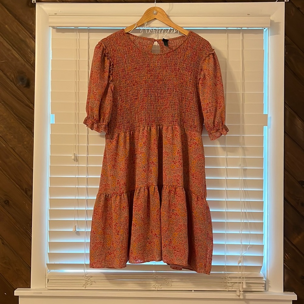 XXL Wild Fable floral pink dress (stretchy!)